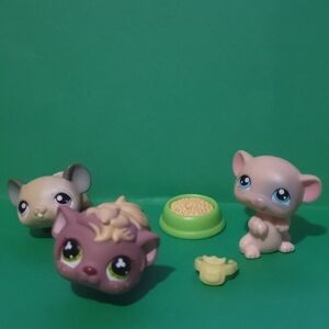 LPS Littlest Pet Shop Hamster Guinea Pig Pets And Accessories Toy Lot